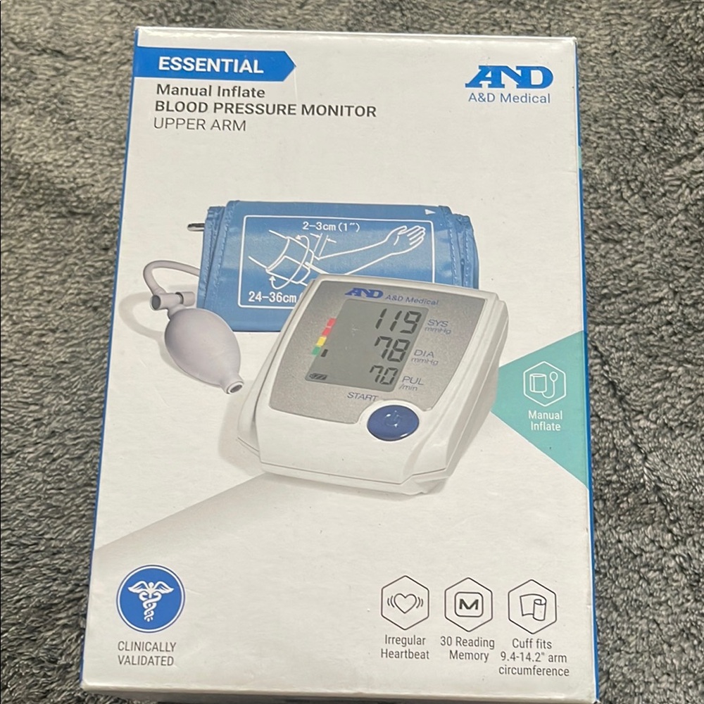 Essential Manual Inflate Blood Pressure Monitor
